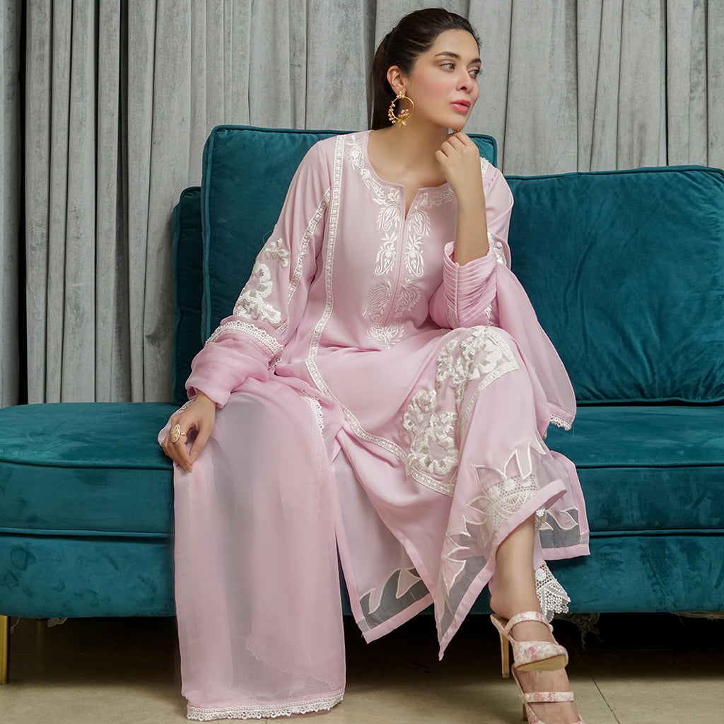 LIBAAS - Enaya Eid Luxe | Kashmiri Pink