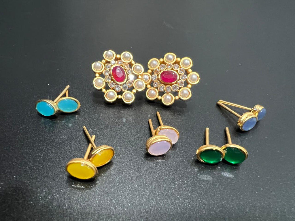 Gold Plated Indian Flower Changeable Tops
