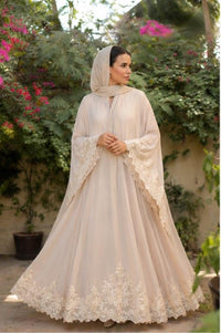 Ivory Elegance Cape Abaya