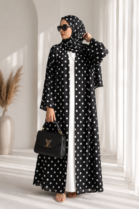 Polka Dot Black Abaya