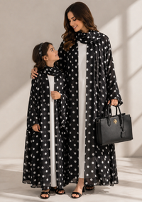 Polka Dot Black Abaya