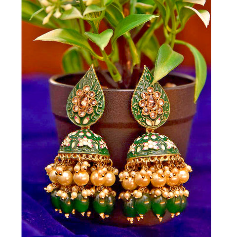 LIBAAS-Meenakari  jhumka