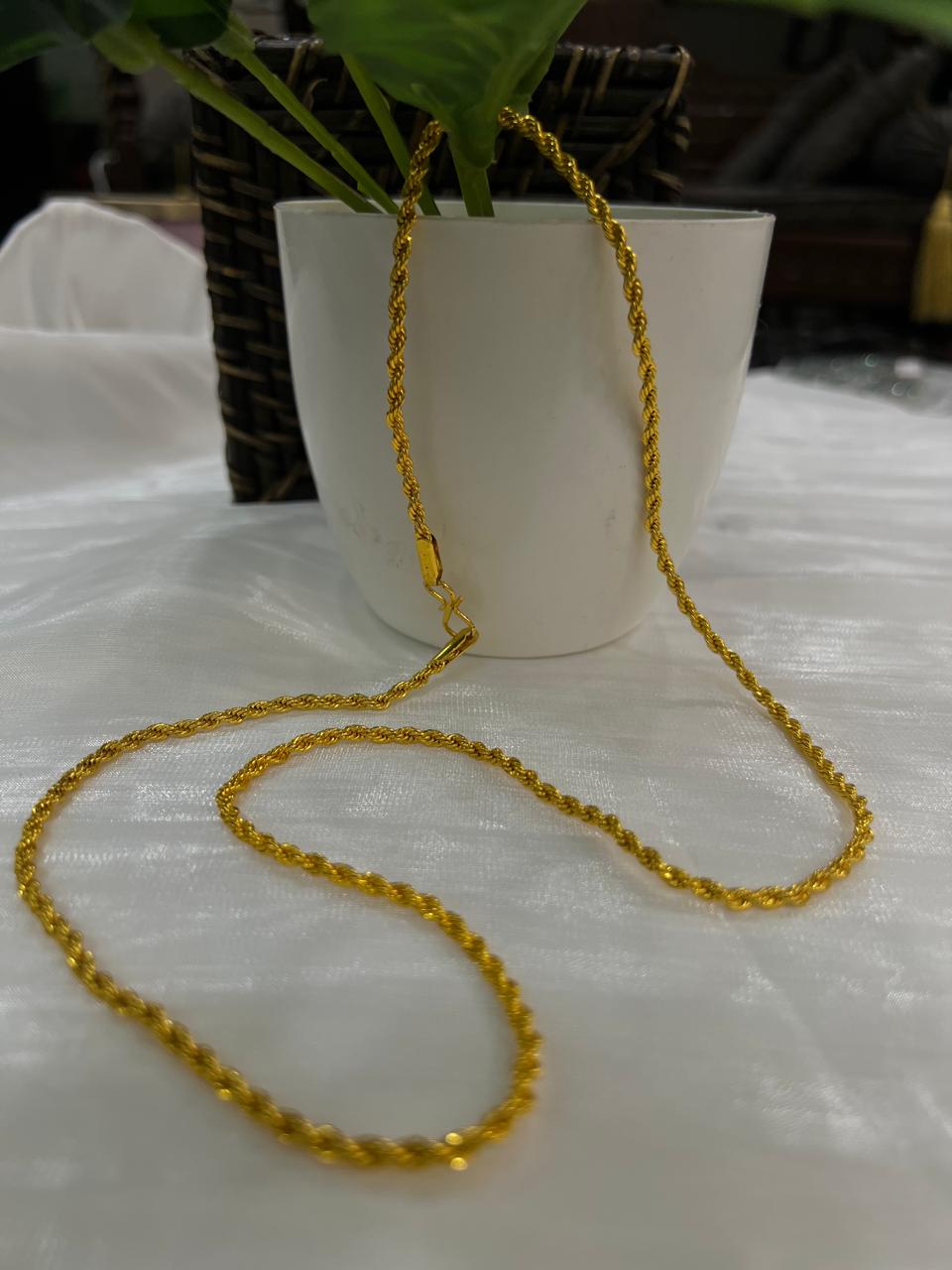 Gold Plated Crushed Chain