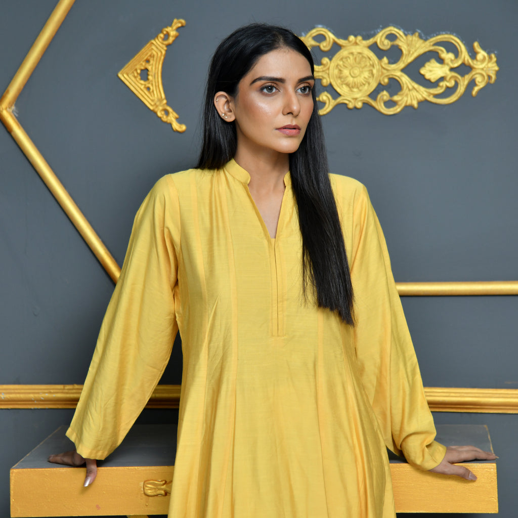 LIBAAS - Mustard Kalidar 2 Piece