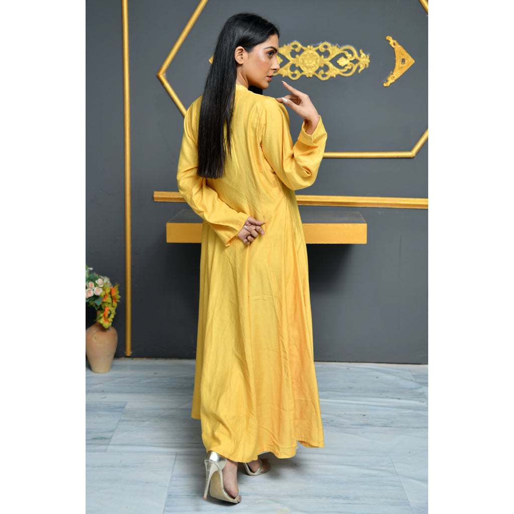 LIBAAS - Mustard Kalidar 2 Piece