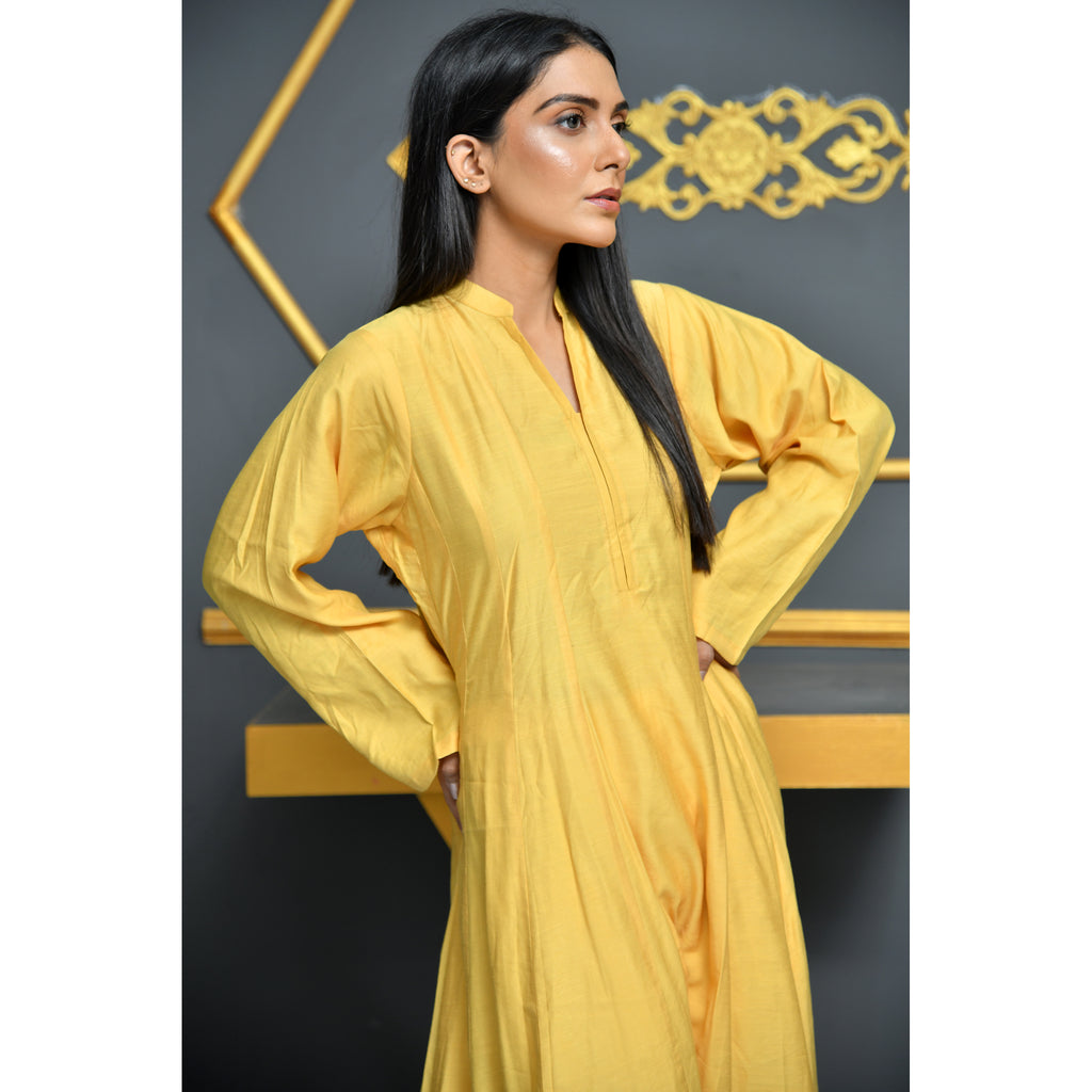 LIBAAS - Mustard Kalidar 2 Piece