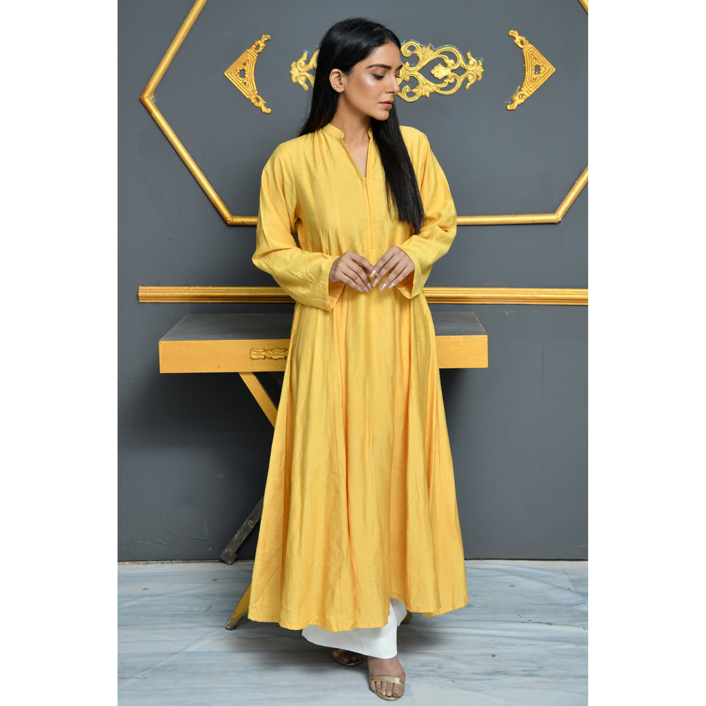 LIBAAS - Mustard Kalidar 2 Piece