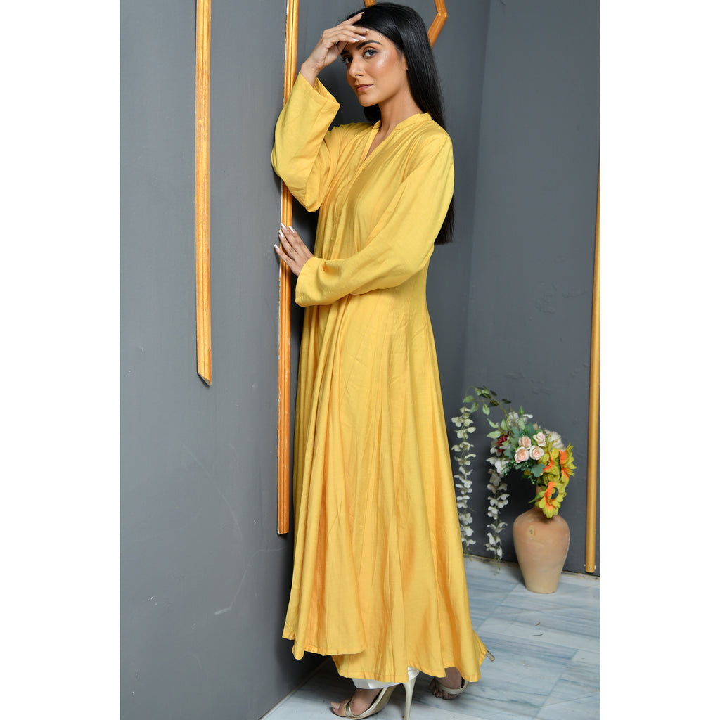 LIBAAS - Mustard Kalidar 2 Piece