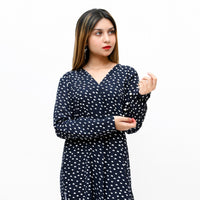 Navy Dotted Stripe Casual by LIBAAS